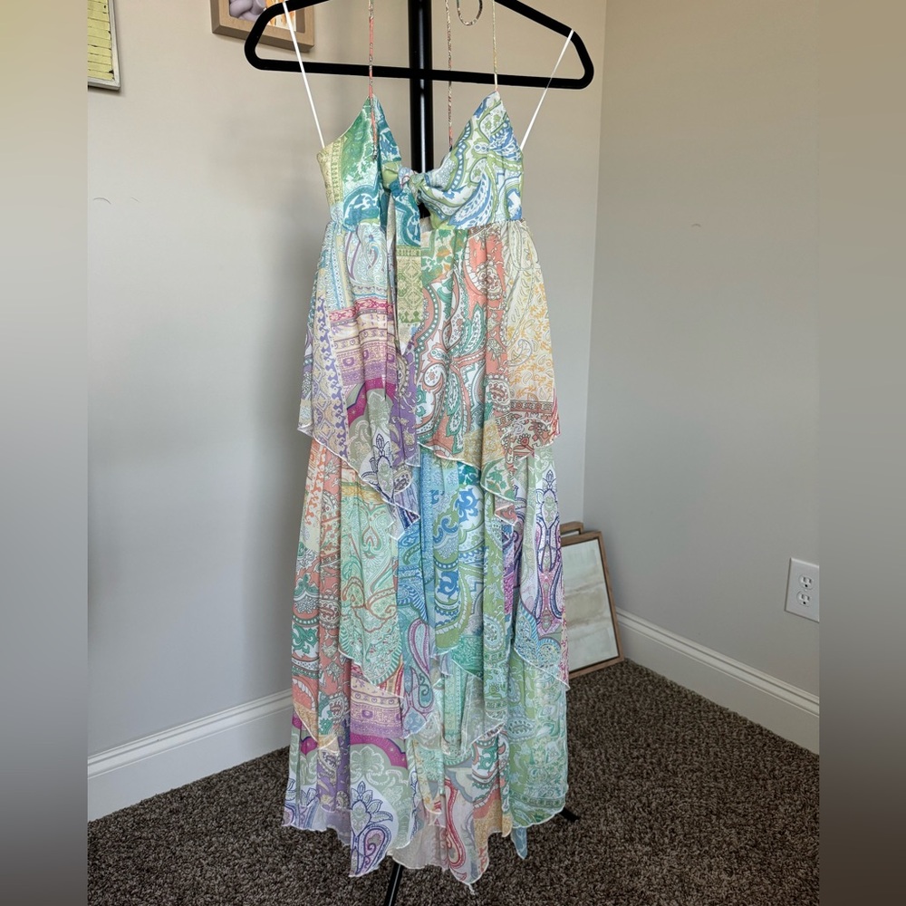 Summer Paisley Halter Dress Medium LIKE NEW